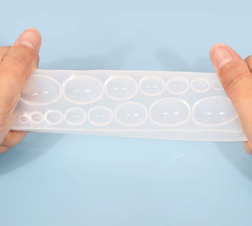 2PCS Cabochon Gem Silicone Mold, Clear Round Silicone Mold for Making Earrings Jewelry Making Crafting Projects - color: round-small