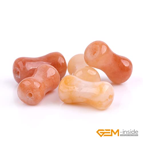 GEM-Inside 30Pcs 6x12mm Natural Pink Agate Jasper Stone Plant Bamboo Knot Bone Charms Beads for Jewelry Making Power Energy Chakra Stone Beads - color: Pink Agate