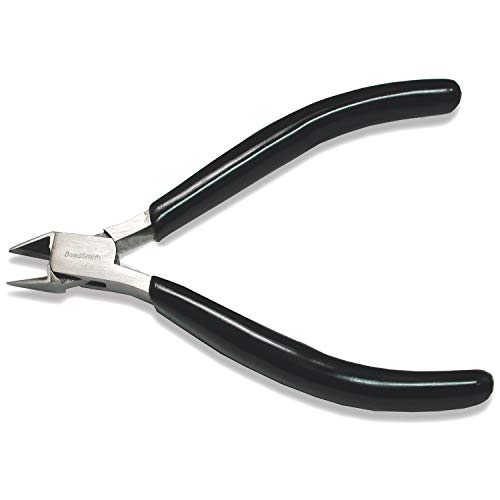 The Beadsmith Side Cutter – Extra Fine Tips – 4.5 inches (114mm) – PVC Grip Handle with Double Leaf Springs – Jewelry Making Tool for Creating Bracelets, Earrings and Necklaces - style: Side Cutter