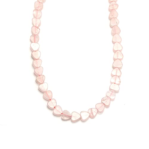 6mm Natural Rose Quartz Stone Beads Heart Shape Cute Fine Gems Spacer Beads Fit Jewelry Making DIY Exquisite Necklace Bracelet Accessory - color: Rose Quartz