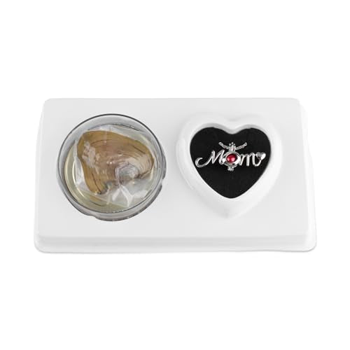 MilkyWay Wish Pearl Necklace Kit, DIY Necklace Making Kit, lotus Necklace Cage Locket Cultured Pearl in Oyster Set, 16.9", Surprise Gift For Wife, Girlfriend,Mother - color: MOM