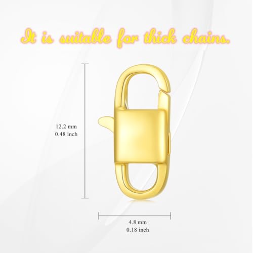 14K Yellow Gold Jewelry Clasp Necklace Extender Clasp Bracelet Extension Connector for DIY Necklace Bracelet Anklet Jewelry Making, 14K Gold Clasp for DIY Jewelry Making (Style 3) - style: Style 3