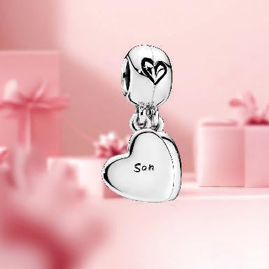 Family Mom Heart Charms 925 Sterling Silver Bead for Bracelets and Necklaces For Women Jewelry Present