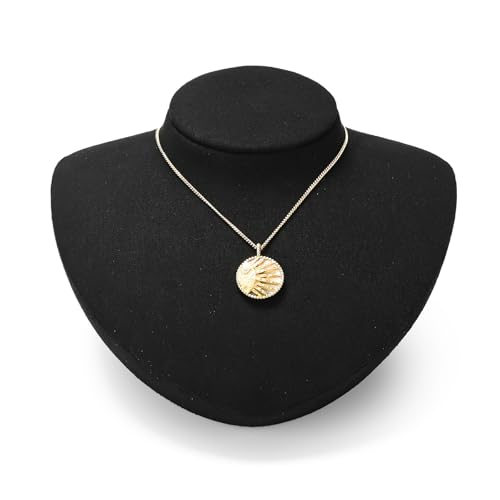 Microfiber Jewelry Bust Display Necklace Pendant Stand for Showcase (Black) - color: Black