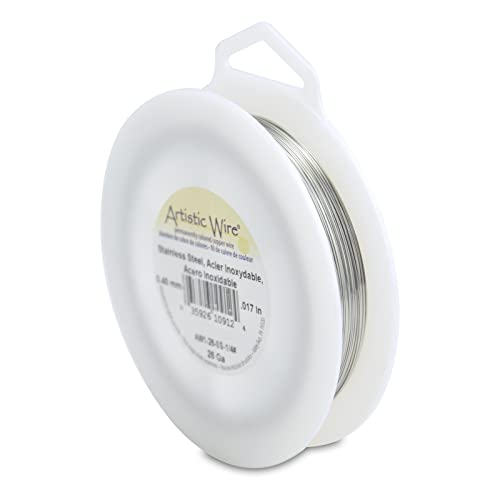 Artistic Wire, 26 Gauge Stainless Steel Craft Wire, 366 ft - size: 26 Gauge, style: Bulk
