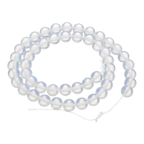 HARFINGTON 50pcs Natural Stone Beads 6mm Opal Round Gemstone Stone Loose Beading Real Genuine Smooth Balls Bead for Jewelry Making Bracelets Necklace Earrings DIY - color: Opal, size: 6mm