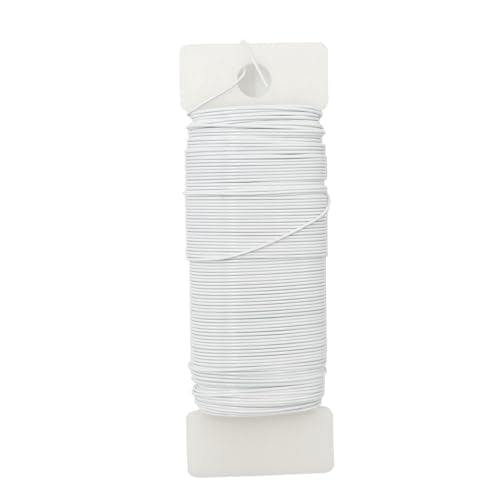 22 Gauge White Metal Floral Wire, 38 Yards/35 Meters,for Christmas Wreaths,Tree Decoration,Flower Arrangement,Craft Wire,Flower Wire,Garden Wires,Flowers Bouquet Accessories,Jewelry Wires DIY - size: 22Gauge-White-1P/38Yards