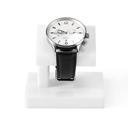 Oirlv Acrylic Jewelry Display Single Watch Stand for Men Acrylic Bracelet Watch Holder for Women (White) - color: Porcelain white YJ12602
