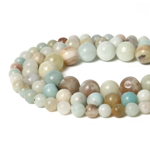 45pcs 8mm Natural Stone Beads Amazonite Beads Crystal Gemstone for Jewelry Making, DIY Bracelet Necklace - color: Amazonite, size: 8mm