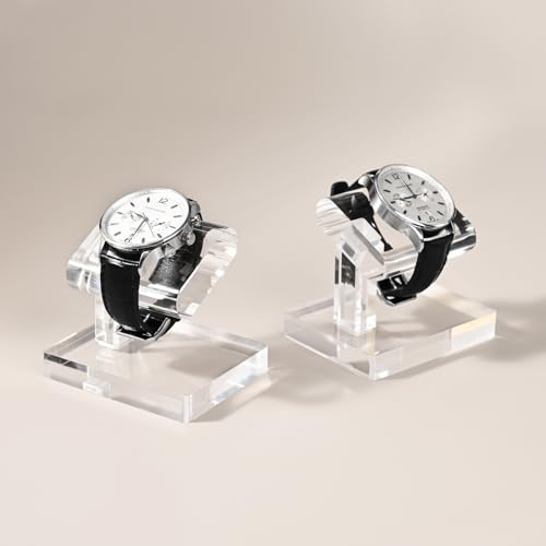 Oirlv Acrylic Jewelry Display Single Watch Stand for Men Acrylic Bracelet Watch Holder for Women (Clear) - color: Transparent YJ12601