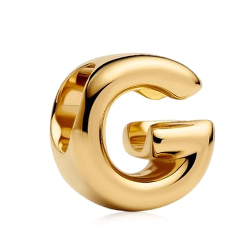 S925 A-Z Bead Charms,Initial Letter Alphabet, 14K Gold Plated, for Bracelet Necklace, Gift for Mothers Nurses Day Graduation Birthday Anniversary, for Girlfriend Family Friend, for Pandora - style: G