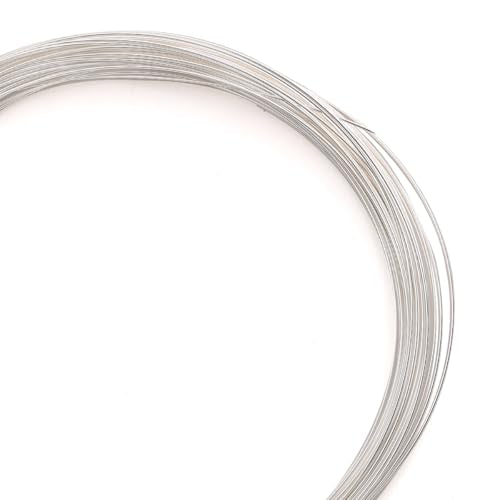 BEADIA Silver Plated Wire 0.5mm 10 Meters Bead Cord for Bracelet Necklace Charm Beading Jewelry Making Findings - size: 0.5mm, style: Silver