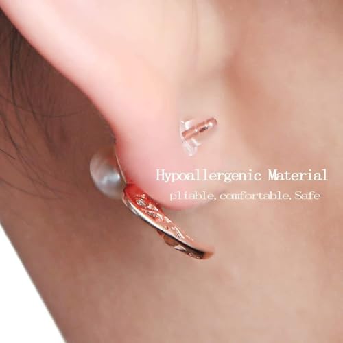 Earring Backings, Rubber Earring Backs for Stud Earrings for Women, Backs for Fish Hook Earrings (100 Pieces) - color: 100 backs