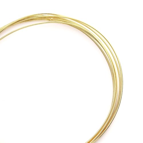 BEADIA 14K Gold Plated Wire 1.0mm 2 Meters Bead Cord for Bracelet Necklace Charm Beading Jewelry Making Findings - size: 1.0mm, style: 14K Gold