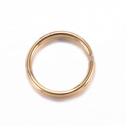 HDSupplies 100 Pieces - 304 Gold Tone Stainless Steel Jump Rings - 13mm - 15 Gauge (1.5mm Thickness) - color: Gold Tone Stainless Steel, size: 13mm / 1.5mm Thick / 15 Gauge