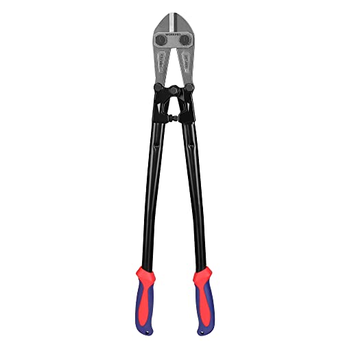 WORKPRO W017006A Bolt Cutter, Bi-Material Handle with Soft Rubber Grip, 24", Chrome Molybdenum Steel Blade - size: 24", style: Bolt Cutter