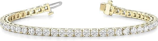 Houston Diamond District 3 to 50 Carat Classic LAB GROWN Diamond Tennis Bracelet 4 Prong Ultra Premium Collection (E-F Color, VS2-SI1 Clarity)