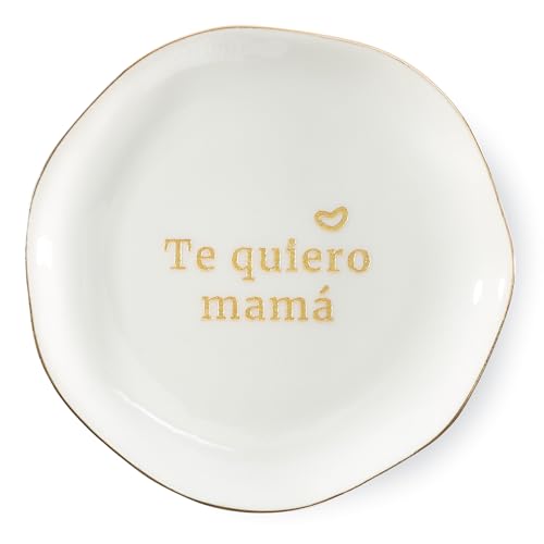 HOME SMILE I Love You Mom Gifts in Spanish Mother's Day Birthday-Te Quiero Mama Ring Dish - style: Te Quiero Mama