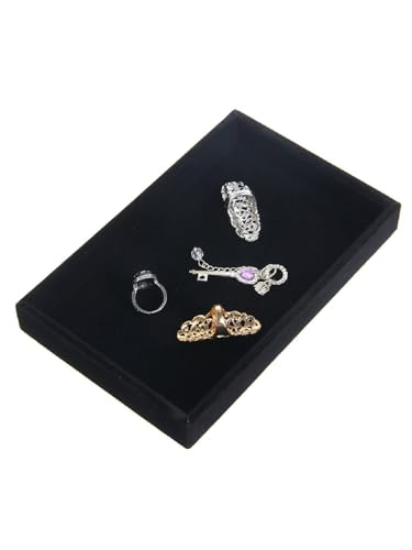 Velvet Jewelry Tray, Stackable Design, Drawer Insert, Multi-Compartment Storage, for Necklace Bracelet Ring Watch Organizing (Purple) - color: Purple