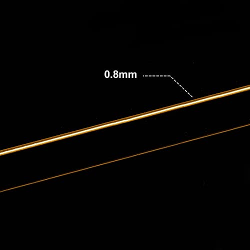 BENECREAT 754FT Matte Gold Jewelry Craft Wire 20 Gauge Tarnish Resistant Aluminum Wire for Beading Necklace Jewelry Making - color: Gold