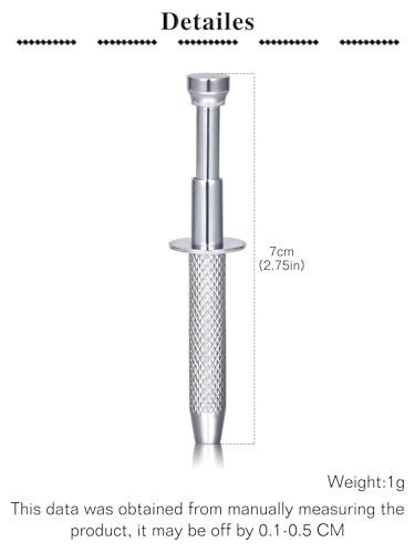 QWALIT Piercing Taper Threadless Insertion Tool - Titanium Labret Pin 16g, 18g, 20g - color: 11 - Ball Grabber Tool