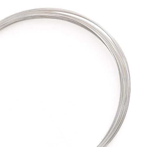 BEADIA Silver Plated Wire 0.6mm 5 Meters Bead Cord for Bracelet Necklace Charm Beading Jewelry Making Findings - size: 0.6mm, style: Silver