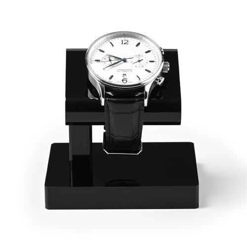 Oirlv Acrylic Jewelry Display Single Watch Stand for Men Acrylic Bracelet Watch Holder for Women (Black) - color: Black YJ12603