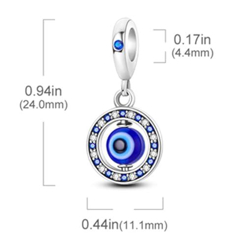 925 sterling silver bracelet necklace pendant, women's jewelry gift, dream catcher net bead pendant, suitable for original bracelets, parties, birthday jewelry gifts - color: KJC681