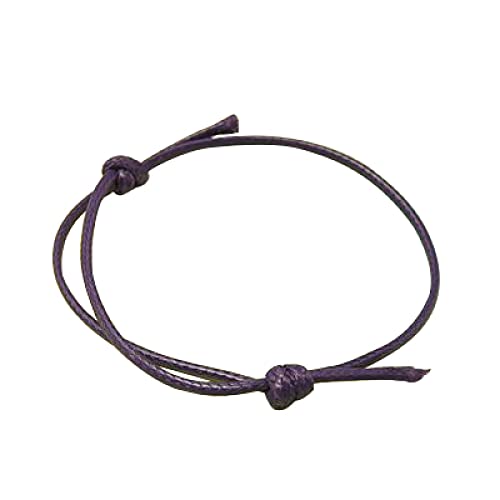 Cheriswelry 50pcs Adjustable Bracelet Making Korean Waxed Polyester Cord Bracelet Friendship Bracelet String Inner Diameter 40~70mm Indigo for Women Men Jewelry Making Supplies - color: Indigo