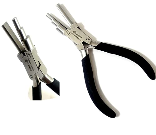 German Heavy Duty Bail Making Pliers - 6 in 1 Wire Looping Pliers, Big & Small Sizes (13, 16, 20 & 5, 7, 10MM), Anti Slip Comfort Grip Handle - style: LARGE 13,16,& 20MM