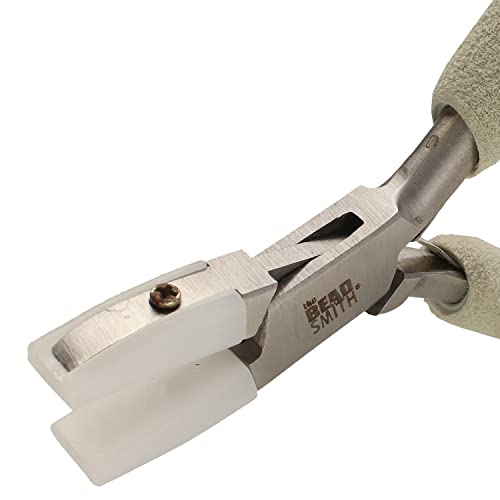 The Beadsmith Flat Nylon Jaw Pliers, 5.5 inches (139mm), Comfort Grip Handle with Double Leaf Springs - style: Flat Nylon Jaw