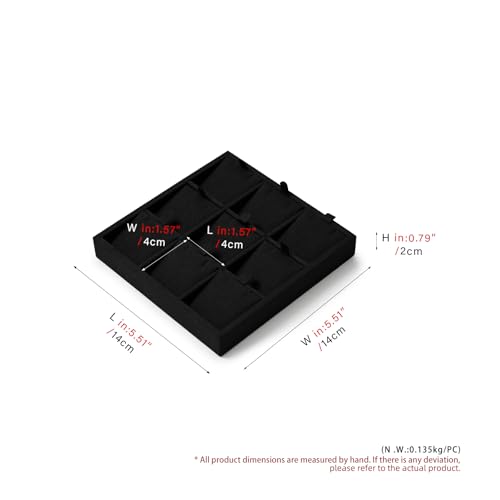 Oirlv Microfiber Jewelry Stud Earring tray Display Tray Interchangeable Modular Jewelry Tray - style: P13712