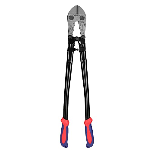 WORKPRO W017007A Bolt Cutter, Bi-Material Handle with Soft Rubber Grip, 30", Chrome Molybdenum Steel Blade - size: 30", style: Bolt Cutter