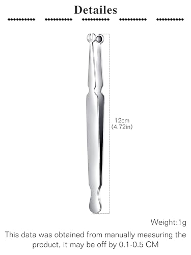 QWALIT Piercing Taper Threadless Insertion Tool - Titanium Labret Pin 16g, 18g, 20g - color: Silver Jewelry Clamps