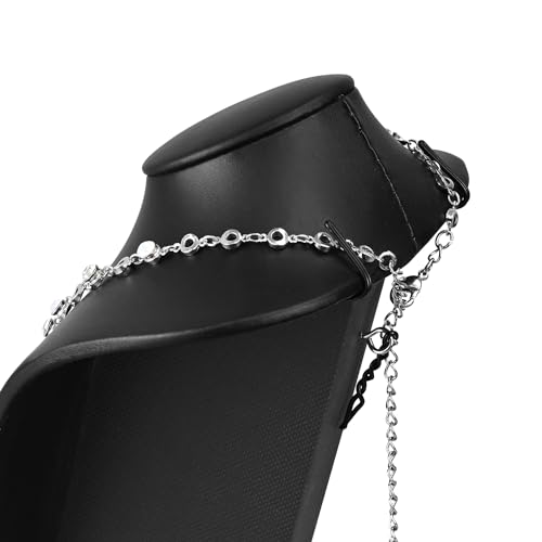 MOOCA 2 Pcs Deluxe Faux Leather Small Necklace Chain Jewelry Display Holder, Jewelry Stand, Necklaces Display Mannequin Bust Stand, 7 1/4”H, Black Faux Leather - color: 3) Black Faux Leather, 2 piece