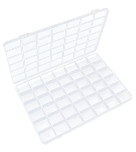 IOOLEEM 42 Grids Plastic Bead Organizer Box, Organizer Container Storage Box, Dividers for bead arts and crafts. - color: Clear, size: 42 Grids (1 pack)
