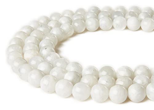 45pcs 8mm Moonstone Beads Natural Gemstone Beads Round Loose Beads for Jewelry Making - color: Moonstone, size: 8mm