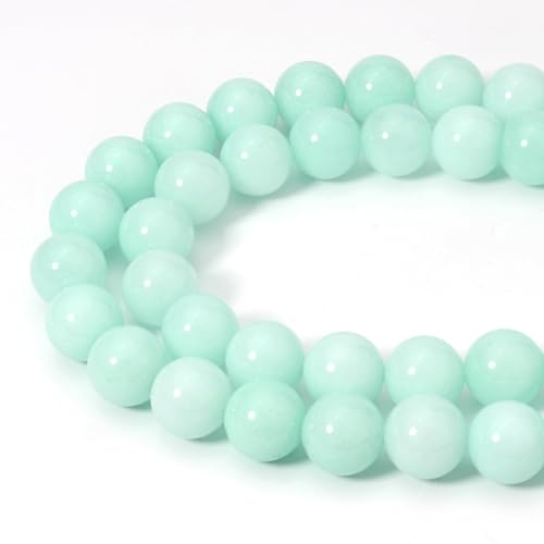 45pcs 8mm Natural Amazonite Gemstone Beads Energy Healing Crystal Round Loose Stone Beads for Jewelry Making, DIY Bracelets Necklaces - color: Amazonite, size: 8mm
