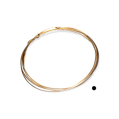 20 Gauge, 14K Solid Yellow Gold Wire Soft Round Made in USA - 1FT by CRAFT WIRE - size: 20 Gauge, style: 1 Foot