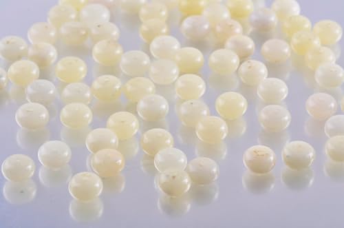 Rondelle Beads for Jewelry Making 5x8mm Natural Stone Beads 1 Strand 15.5inch Lentil Spacer Beads Rondelle Gemstone Bead Semi-Precious Stone Bead for Bracelet Necklace Crafts Yellow Jade Bead - color: Yellow Jade Beads