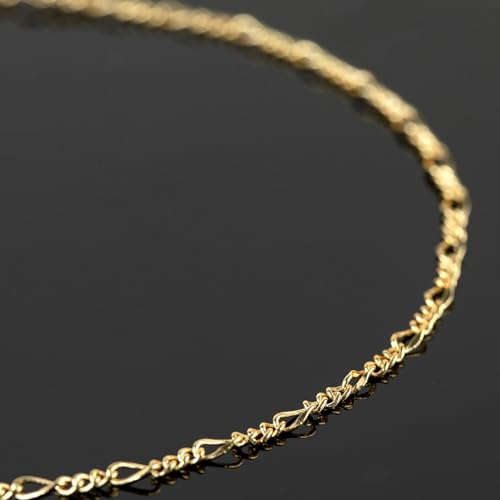 YOUBEIYEE 32.8 Feet 18K Gold Plated Chain for Jewelry Making Twist Chain Link for Women Necklace Bracelet DIY Jewelry Chains Bulk with Jump Rings and Lobster Clasps - color: Lip