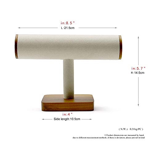 Solid Wood Bracelet Watch Organizer Display Stand T-bar Jewelry Bracelet Display - color: T shape display