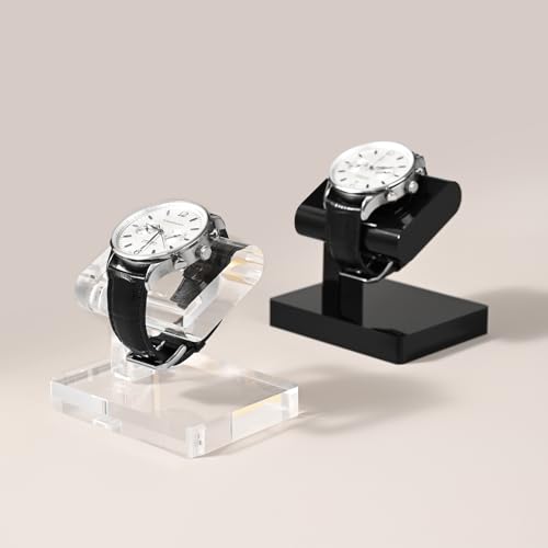 Oirlv Acrylic Jewelry Display Single Watch Stand for Men Acrylic Bracelet Watch Holder for Women (Clear) - color: Transparent YJ12601