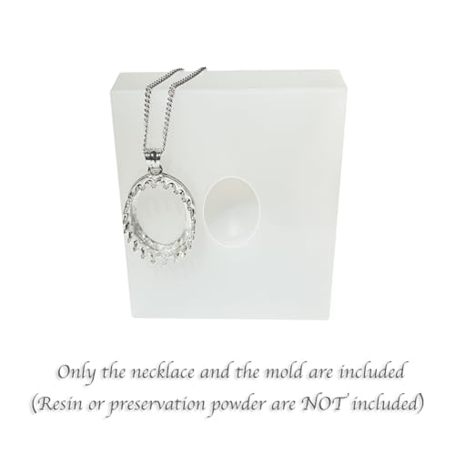 Milky Treasures Crown Necklace DIY Breastmilk Jewelry Making Kit | 18mm 925 Sterling Silver Pendant | Breastfeeding Keepsake | New Mom Gifts | Baby Shower Registry | Lactation [Only Necklace + Mold] - color: Only Necklace + Mold