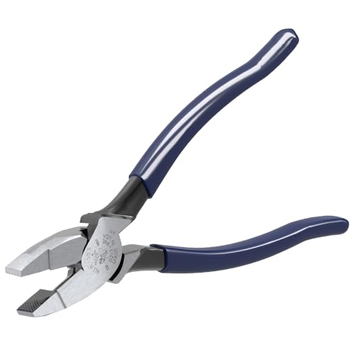 Klein Tools D213-9NE Pliers, Made in USA, 9-Inch Side Cutters, High Leverage Linesman Pliers Cut Copper, Aluminum and other Soft Metals - style: Standard
