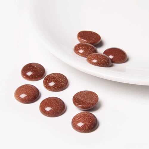 20pcs 4mm Natural Stone No Hole Gold Sandstone Semicircle Smooth Cabochons Beads Healing Chakra Crystal Stone Bead for Jewelry Making Rings Earrings Necklace Bracelet DIY Crafts - color: Gold Sandstone, size: 4mm