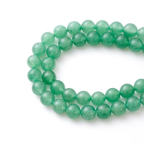 6mm 60pcs DIY Natural Green Aventurine Stone Beads Round Healing Crystal Gemstone Loose Beads for Jewelry Making Handmade Bracelet Necklace - color: Green Aventurine, size: 6mm