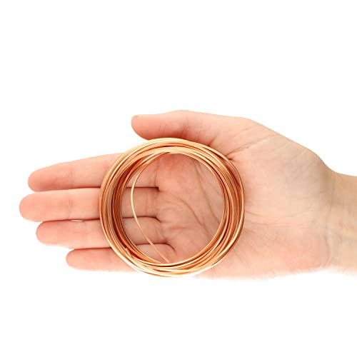 The Beadsmith Square Craft Wire - Medium Temper Beading Wire, Copper Color, 18 Gauge, 7 Yards - color: Copper, size: 18 Gauge, 7 Yard Coil