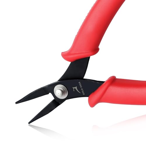 GOLD DEE 5.5" Needle Nose Pliers Mini Chain Nose Pliers Short-Nose Pliers Micro Precision Pliers Flat Smooth Jaws Mini Jewelry Pliers Jewellery Making Tool For Bending Wire Open and Close Jump Rings - style: Long-Nose Pliers