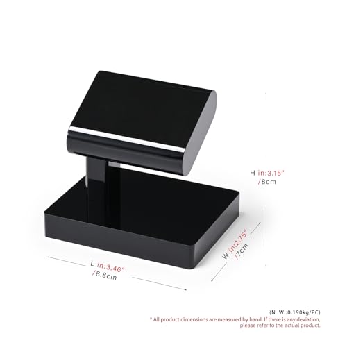 Oirlv Acrylic Jewelry Display Single Watch Stand for Men Acrylic Bracelet Watch Holder for Women (Black) - color: Black YJ12603